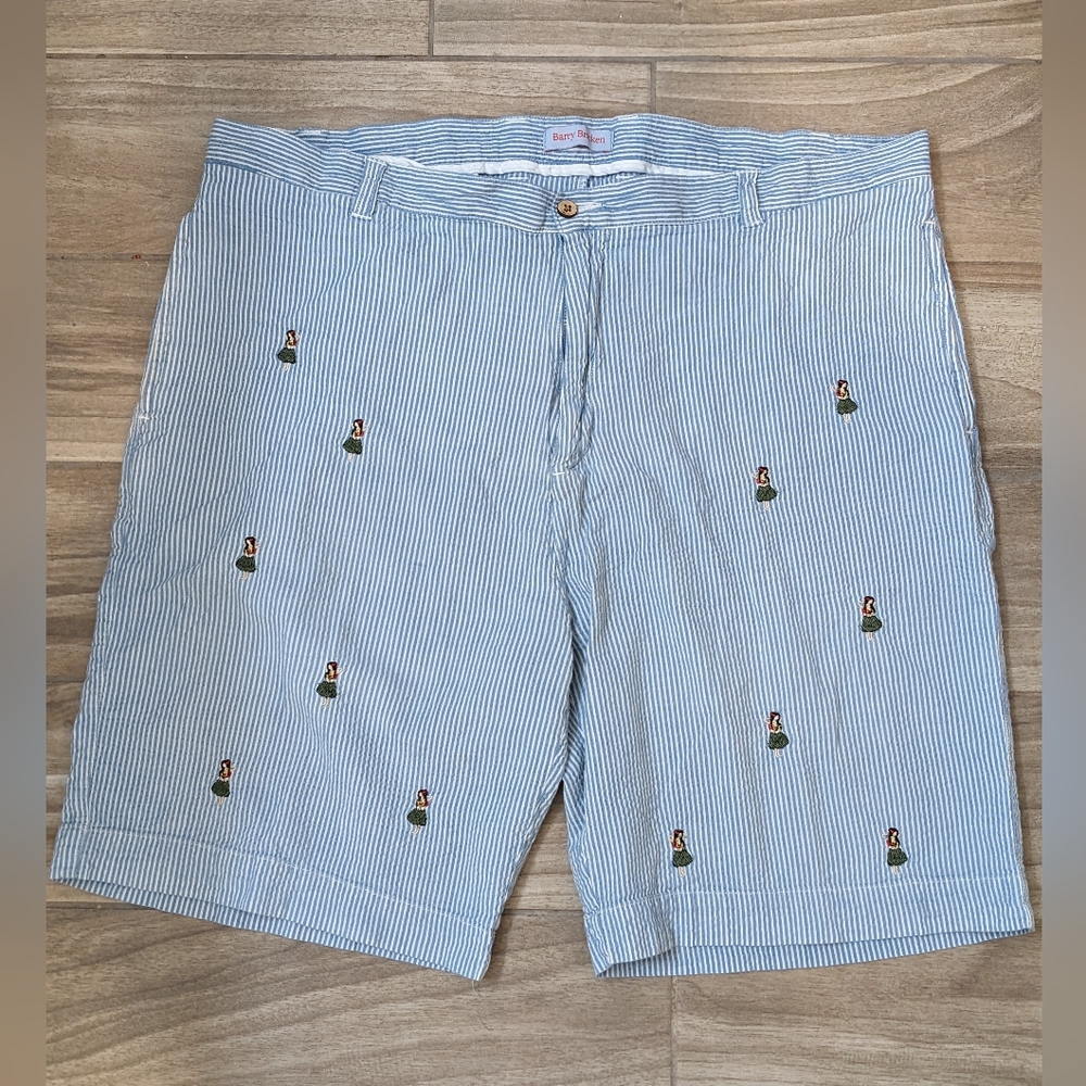 Barry Bricken Men's Striped Shorts Hula Girls